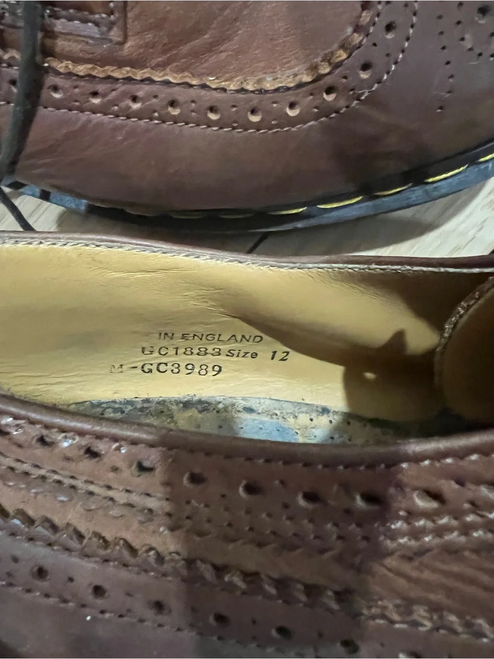 Vintage Dr. Martens Mocha Grand Canyon Wing Cap Brogue Sz 12